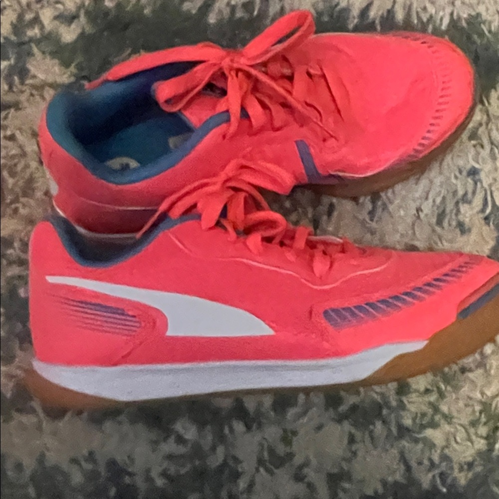 Puma Kids' Vibrant Pink and Blue Sneakers